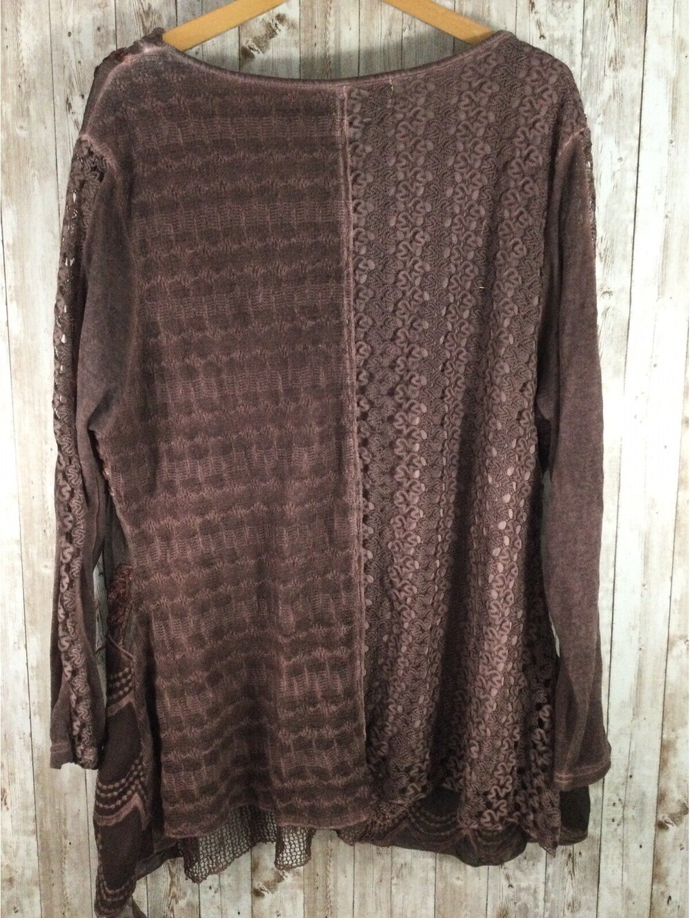 Simply couture (3XL) fits a 1 XL lace drape neck long sleeve cottage core top - Picture 2 of 6